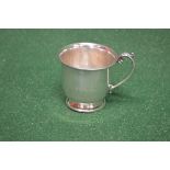 Silver Christening mug engraved JHO, marked for Birmingham and bearing the makers mark BD over S Ltd