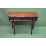 Mahogany D shaped cutlery table the top opening to reveal twelve place setting of Elkington & Co.