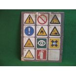 Paper on board sign for the Road Transport Industry Training Board depicting eleven different safety