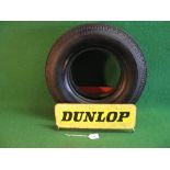 Metal Dunlop Tyre display stand complete with a Dunlop D75 Crossply 520x10 new tyre - stand 15" x 9"