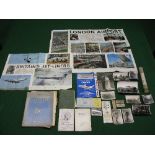 Quantity of aviation ephemera to include: RAF and commercial items such as 1960's posters for London