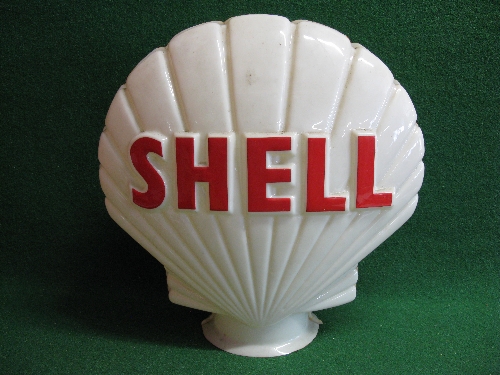 Plastic Shell globe - white ground with red letters - 17" high Please note descriptions are not - Image 2 of 3