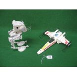 1970's/1980's X Wing Fighter and Scout Walker, both unboxed Please note descriptions are not