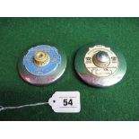 Two barnacle tax disc holders for Silverdale Showrooms, Tunbridge Wells For Morris Body Repairs