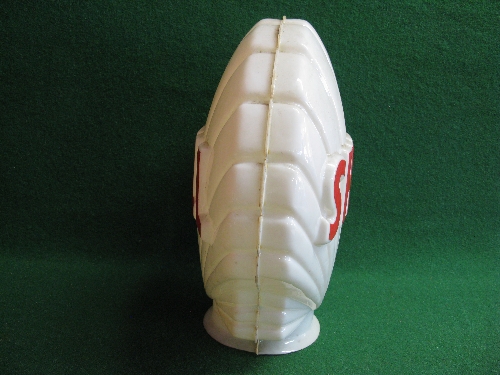 Plastic Shell globe - white ground with red letters - 17" high Please note descriptions are not - Image 3 of 3