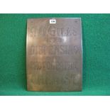 Copper shop wall plaque for AG Giles MPS Dispensing And Photographic Chemist - 11.5" x 15.5"