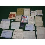 Quantity of shipping ephemera to include: cargo dockets from 1700's and 1800's from The East India