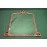 19th century over mantle mirror having arch top and rope twist border - 50" wide Please note