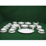 Wedgwood Clementine pattern dinner service to comprise: seven dinner plates, eight dessert plates,