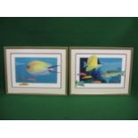 Jo Anne Hook, Limited Edition coloured prints Nos. 88/900 and 75/900 titled Beneath The Sea 1 & 2,