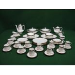 Royal Albert Clarence pattern tea and dinner service to comprise: six dinner plates, six side