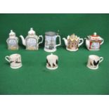 Group of ceramics to include: three Emma Bridgewater cups, three Sadler teapots, Sadler tea