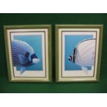 Jo Anne Hook, pair of Limited Edition coloured prints Nos. 598/600 titled Ornate Butterfly Fish