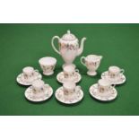 Wedgwood Beaconsfield pattern six plate setting coffee set to comprise: coffee pot, milk/cream