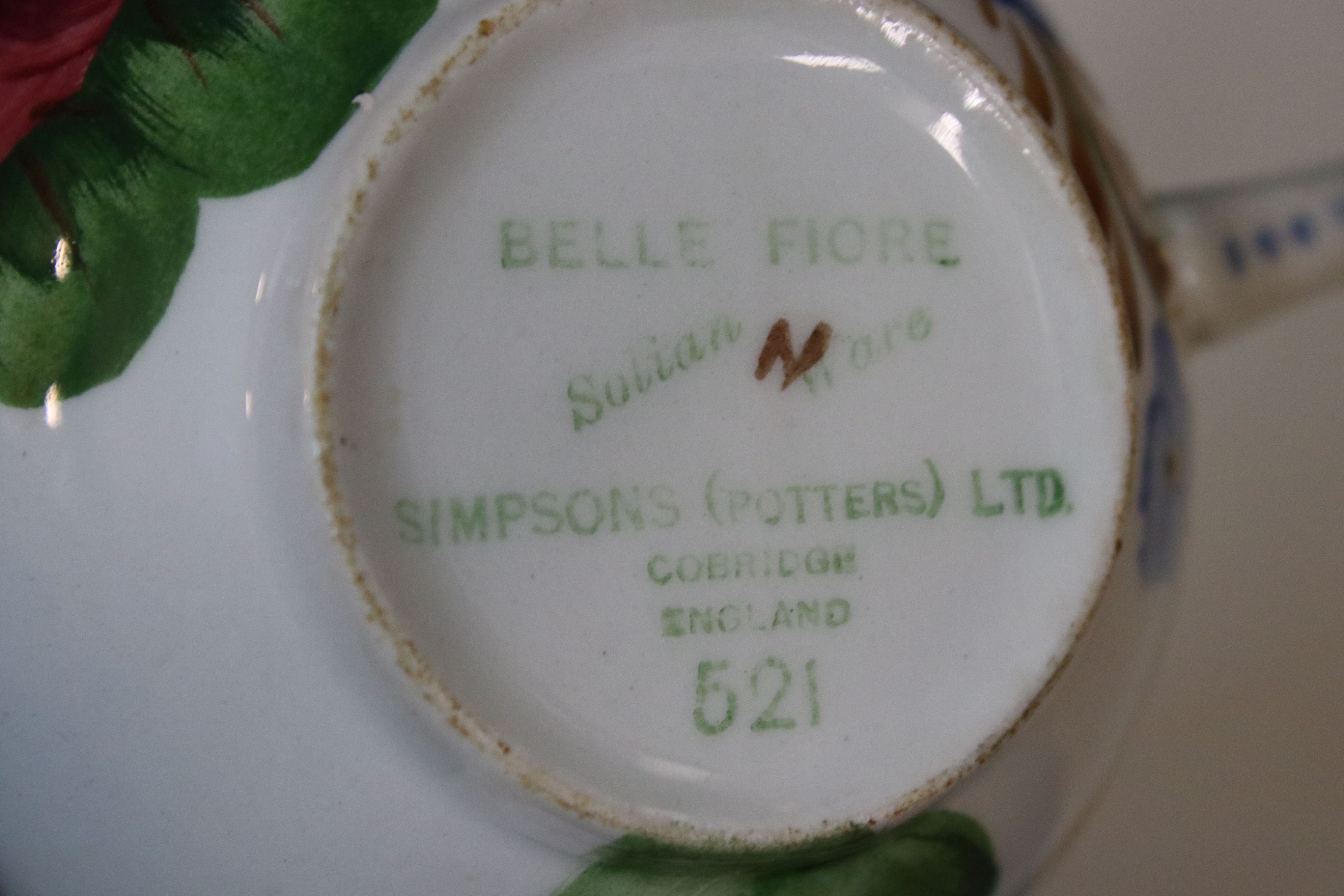 Collection of 1940's Simpsons ' Belle Fiore ' Tea and Dinner ware including 8 Bowls, 12 Tea - Image 7 of 7