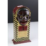 Early 20th century German D.R.G.M. Tinplate Novelty Money Bank ' Press the lever lightly, watch my