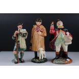 Three Royal Doulton Figures - The Laird HN2361, The Shepherd HN1975 and Town Crier HN2119