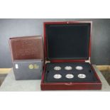 A collection of 'The History of The Royal Navy' silver commemorative coins together with a Mini