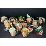 Collection of Fifteen Royal Doulton Character Jugs, medium size