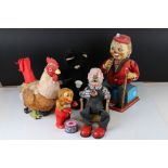 Three Japanese Tin Plate Battery Operated Toys - McGregor, an Old Man in a Rocking Chair and a