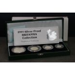 A 1997 silver proof Britannia coin collection complete with COA.