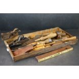 Collection of vintage woodworking tools, to include Victorian