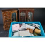 A large collection of mainly contemporary costume jewellery contained within three boxes.