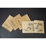 Four antique oriental albums containing approx. 80 images, to include portraits, scenes, botanical