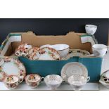 Various Part Tea Services including 19th century and an Edwardian Floral Pattern Set