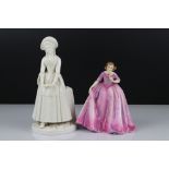 Two Royal Worcester Figurines including ' The Duchess ' Dress modelled by Freda Doughty and Royal