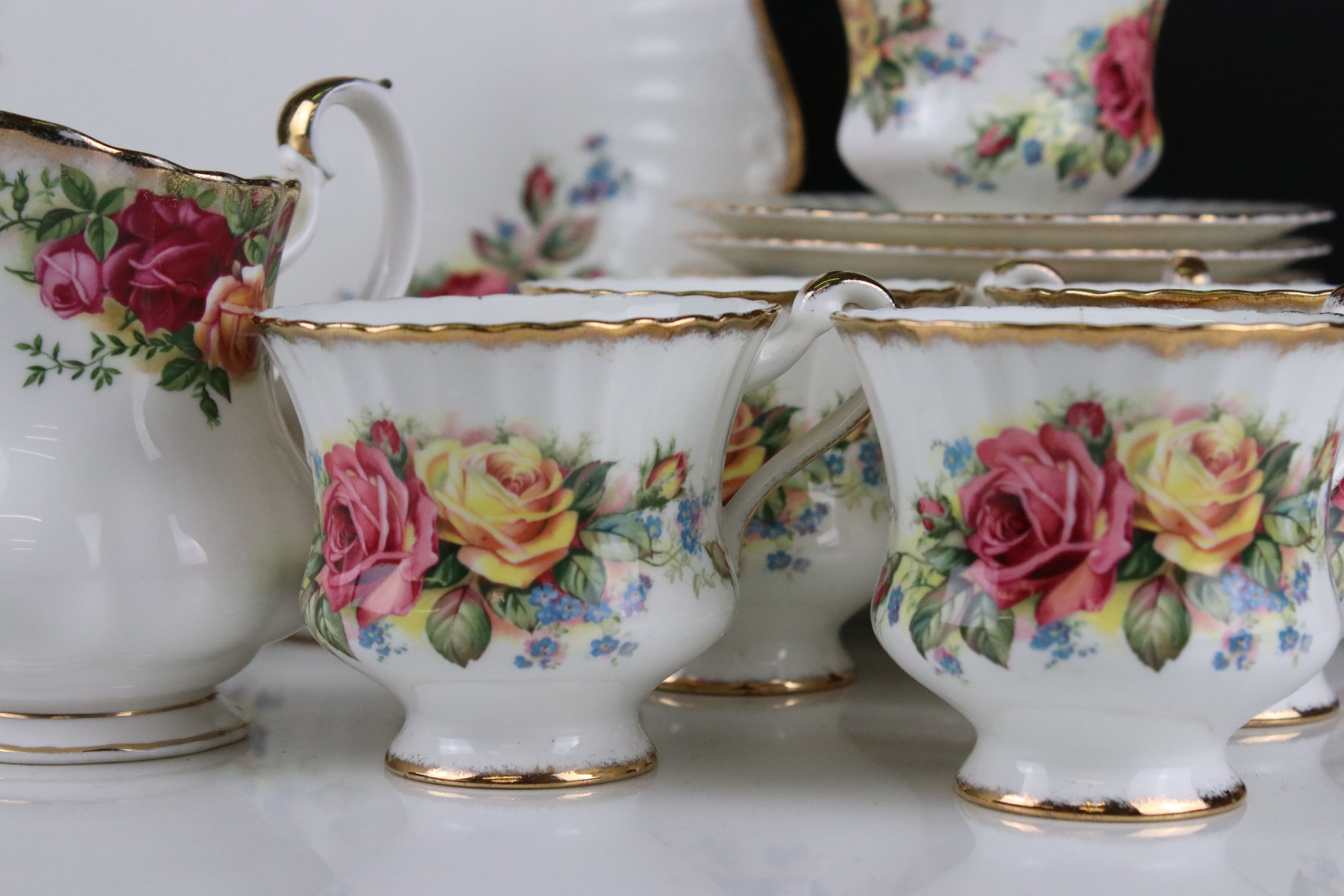 Two Part Paragon Tea Sets including Grandma Roses ( 5 tea cups, 6 saucers, 6 tea plates and sandwich - Image 2 of 8