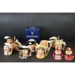 Nine Royal Doulton Character Jugs, medium size, including George Washington, Benjamin Franklin,