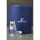 Boxed Swarovski Crystal Seated Cat