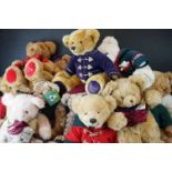 Large Collection of Fourteen Harrods Teddy Bears including twelve ' Year ' Bears dating 1995,