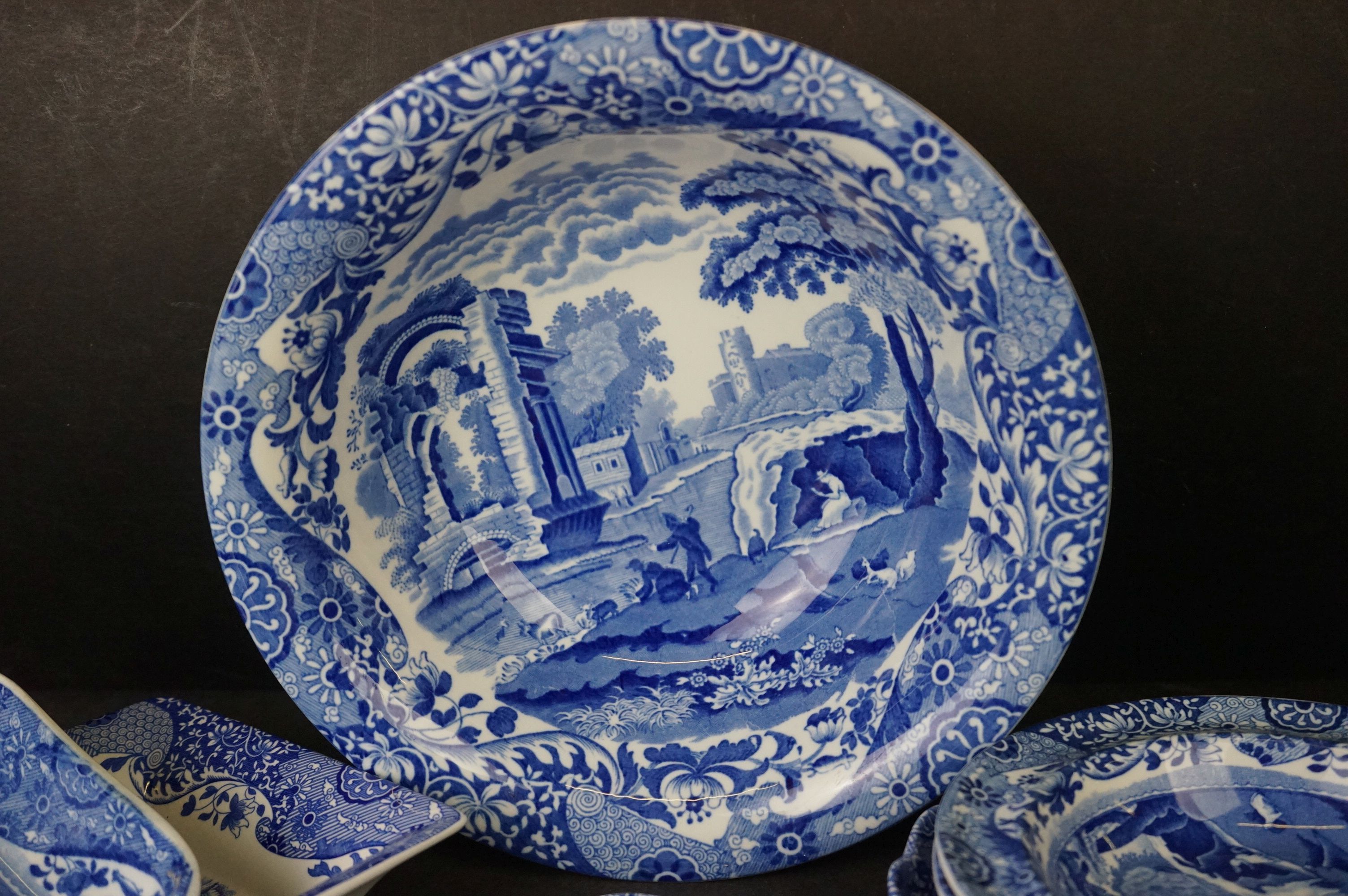 Collection of Spode Italian Blue and Ceramics including Bowl, Two Cups and Saucers, Two Tea Plates - Image 5 of 9