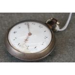 A fully hallmarked sterling silver pair cased pocket watch.