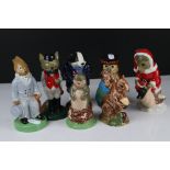 Set of Seven Wade ' The Collector ' Animals including Tailwarmer the Squirrel, Morris Mole, Santa