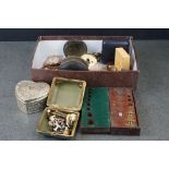 Box of collectibles to include costume jewellery, watch etc