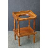 Hand Crafted Miniature / Apprentice / Doll's Wooden Washstand, initialed F.& J.P. G to underside,