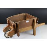 Vintage Scratch Built Wooden Wheelbarrow, 57cms long