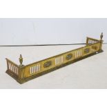 George III style Brass Fire Fender, 112cms long