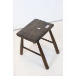 Small antique elm stool