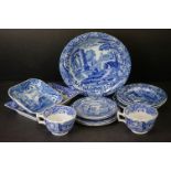 Collection of Spode Italian Blue and Ceramics including Bowl, Two Cups and Saucers, Two Tea Plates