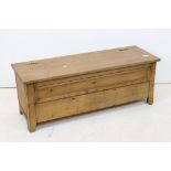 Panelled pine blanket box