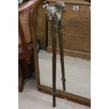 Gilt Bronze Mace / Pole with Ram's Head Finial, 93cms long