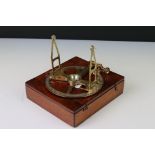 Late 19th / Early 20th century Brass Scientific Measuring / Surveying Instrument with silvered dial,