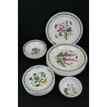 A collection of Portmeirion Botanical garden to include dinner plates, side plates and dishes.