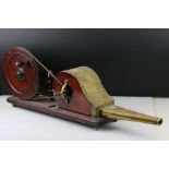 19th century Mahogany and Brass Handle Wind Bellows, 76cms long