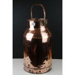 Victorian copper milk churn