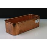 Copper Rectangular Planter, 28cms long